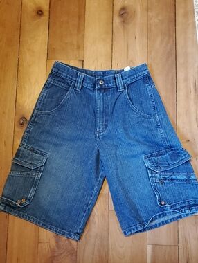 WRANGLER Blue Denim Cargo Shorts